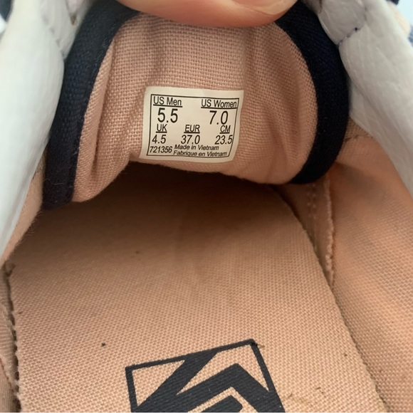 Vans Old Skool Stripes Navy White Blue W 7 M 5.5 Htf - Picture 10 of 12